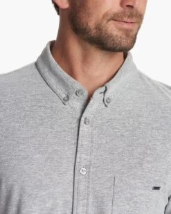 Long-Sleeve Ace Button-Down | Light Grey -Funktion One Style V185LTG 2