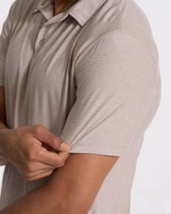 Strato Tech Polo | Oyster Heather -Funktion One Style V188HOY SP23 M ECOMM TOPS DETAIL 3225 1x1 27439a1f c3eb 44fc a939 44679d7e5eeb