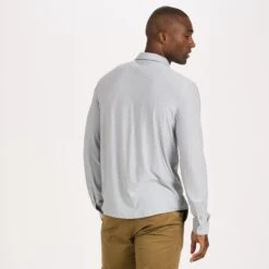 Long Sleeve Strato Button-Down | Platinum Heather -Funktion One Style V192HPT 3 579aefd3 ce46 4b1f a1e4 dda25ee11915