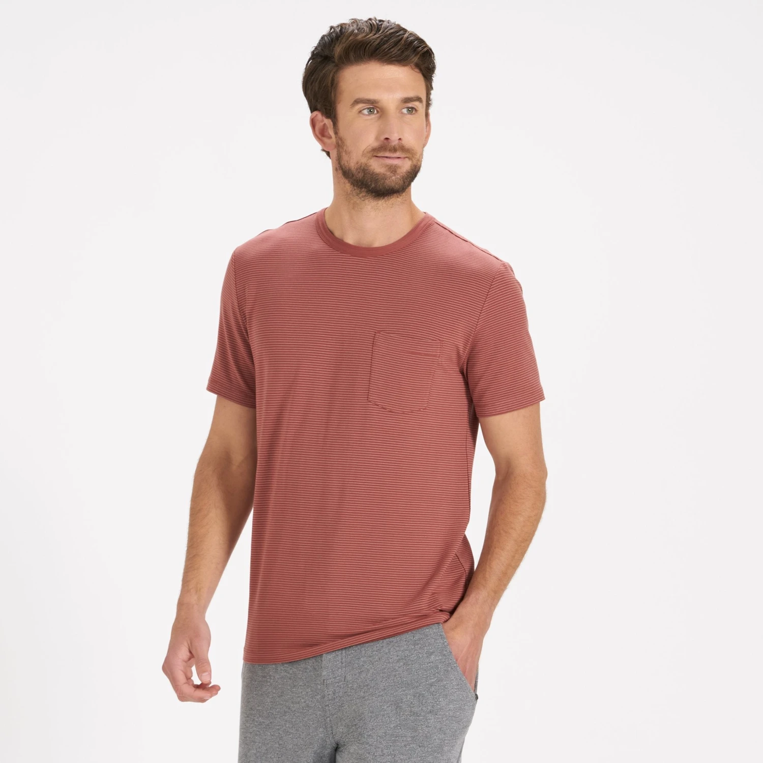 Linear Tech Tee | Red Clay 4 Linear Tech Tee | Red Clay - Image 2