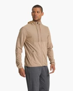 Sunday Element Jacket | Camel Heather -Funktion One Style V215CMH SP23 M ECOMM FLEECE DETAIL 3790 1x1 939a6219 3dd0 4a01 ab24 225855106ba8