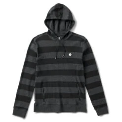 Clark Hoodie | Black-Charcoal Stripe