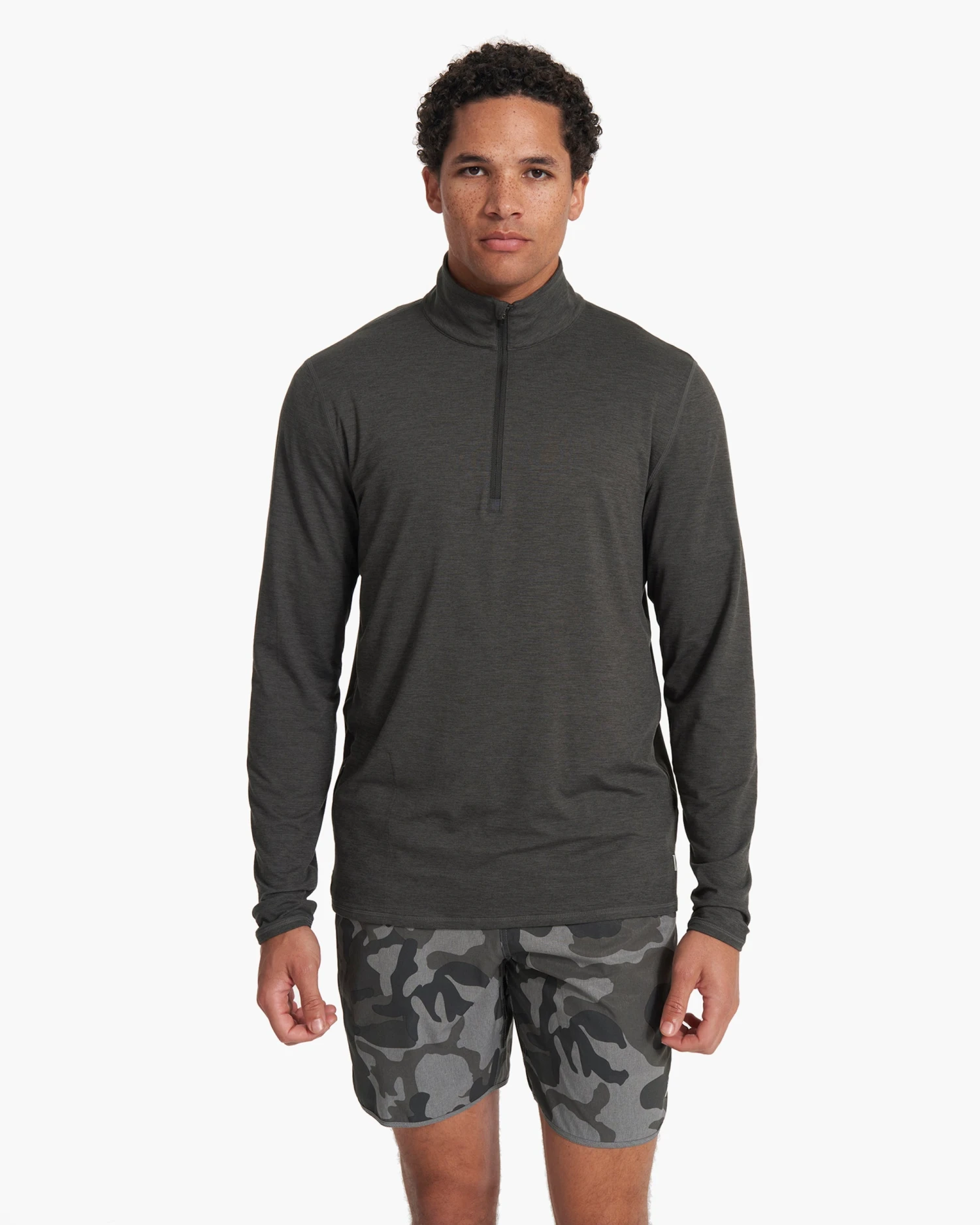 Ease Performance Half Zip | Charcoal Heather 4 Ease Performance Half Zip | Charcoal Heather - Image 2
