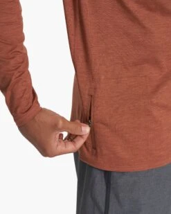 Ease Performance Half Zip | Copper Heather -Funktion One Style V221HCO SP23 M ECOMM FLEECE DETAIL 2577 1x1 4267badd dc1d 4d45 97d6 57f15adced60