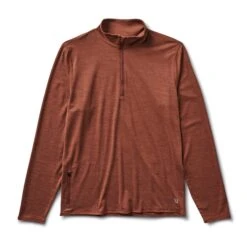 Ease Performance Half Zip | Dark Terracotta Heather