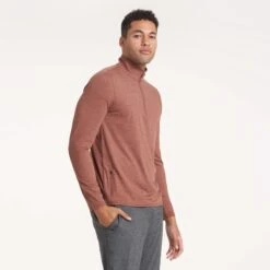 Ease Performance Half Zip | Dark Terracotta Heather 11 Ease Performance Half Zip | Dark Terracotta Heather -Funktion One Style V221HDT 0258