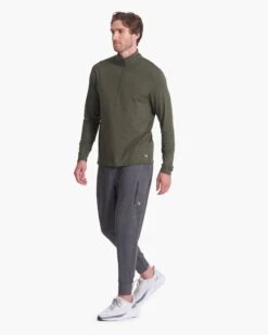 Ease Performance Half Zip | Forest Heather -Funktion One Style V221HFO FA22 M ECOMM TOP 2684
