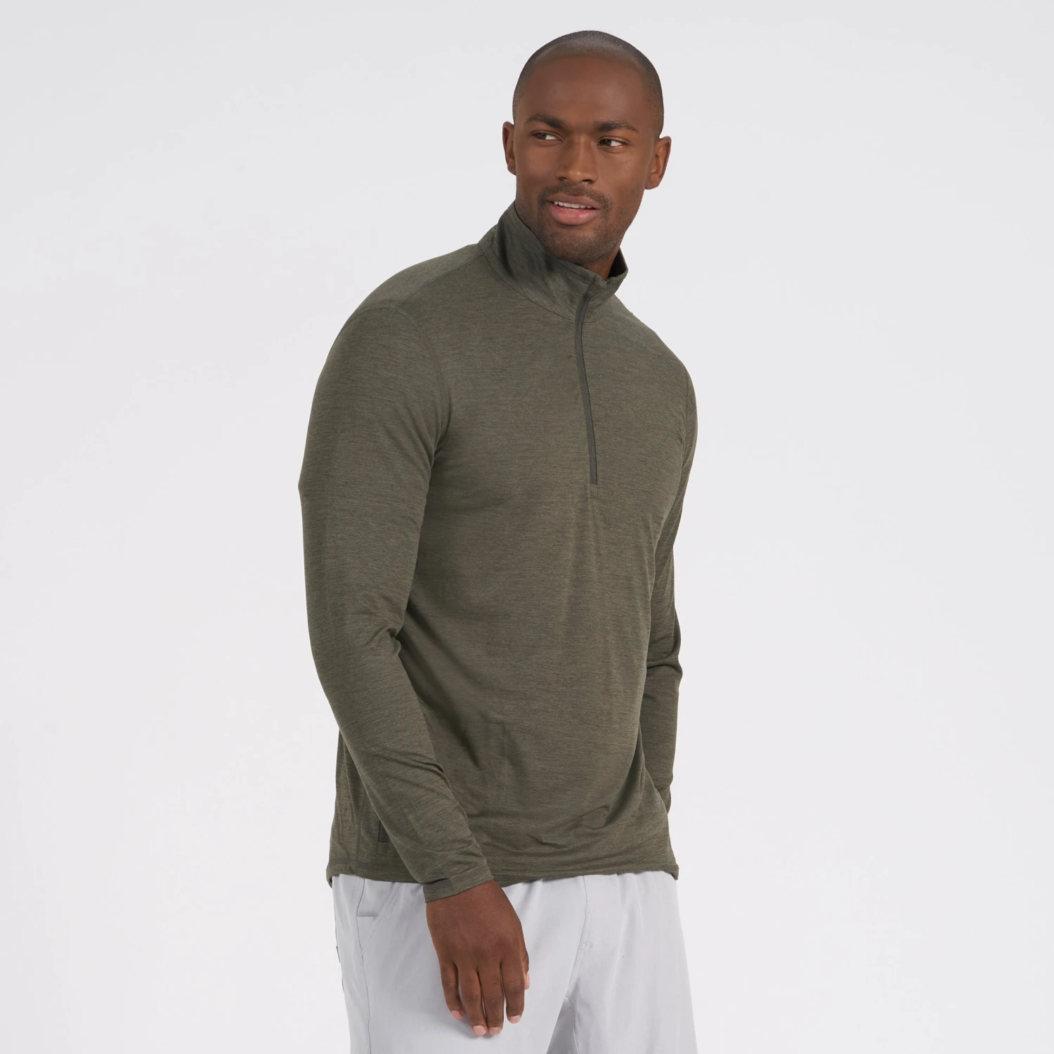 Ease Performance Half Zip | Oregano Heather 5 Ease Performance Half Zip | Oregano Heather - Image 3