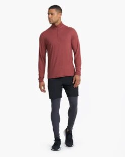 Ease Performance Half Zip | Currant Heather -Funktion One Style V221HUT 2698