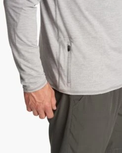 Ease Performance Half Zip | Light Heather Grey -Funktion One Style V221LHG FA23 M ECOMM fleece DETAIL 6
