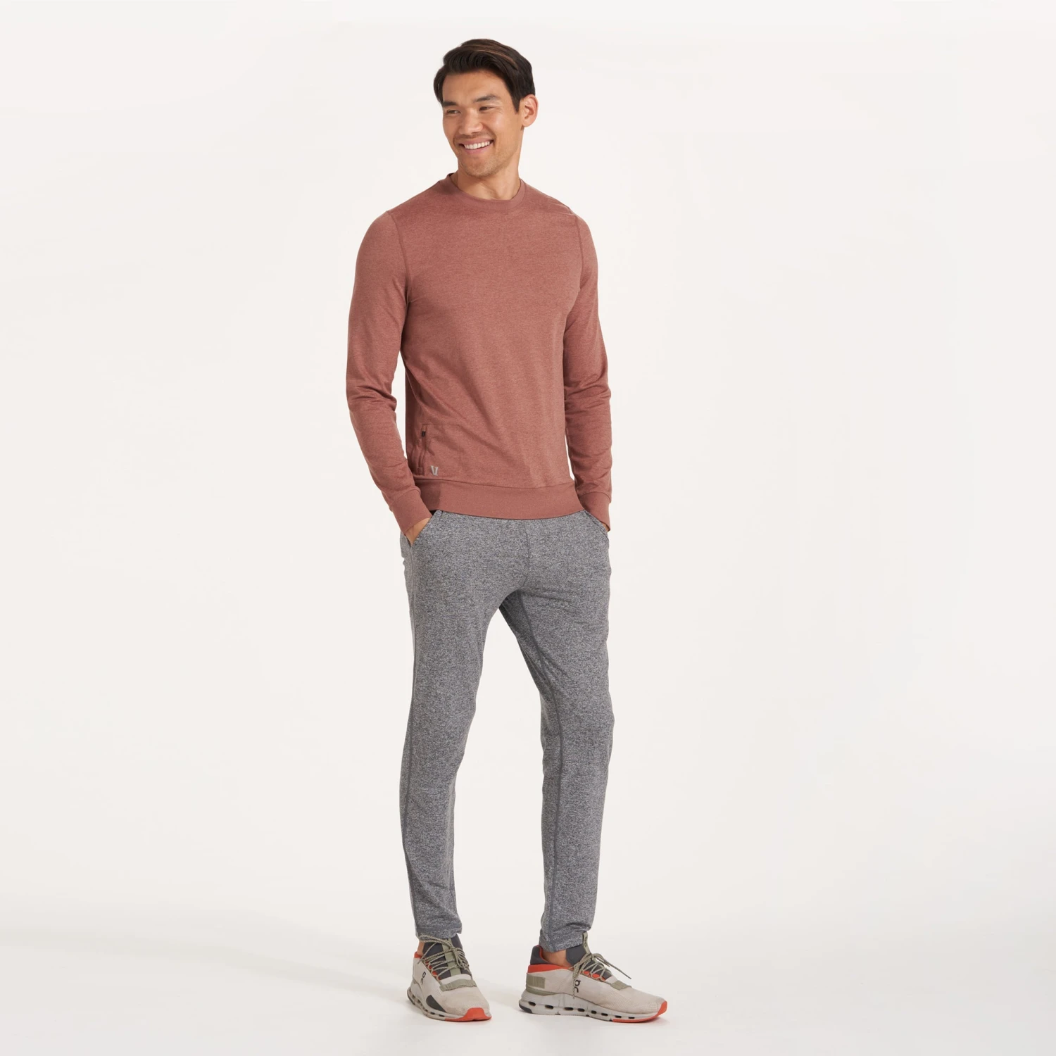 Ponto Performance Crew | Terracotta Heather 7 Ponto Performance Crew | Terracotta Heather - Image 5