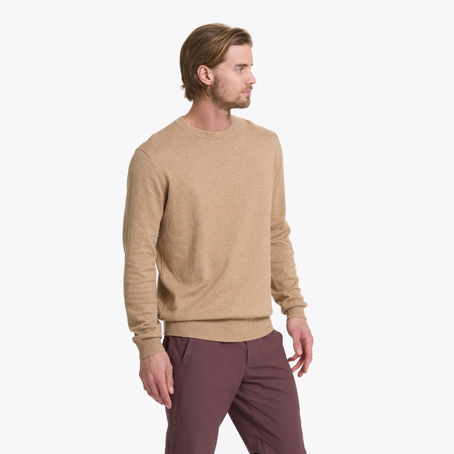 Fluent Sweater | Camel Heather 5 Fluent Sweater | Camel Heather - Image 3