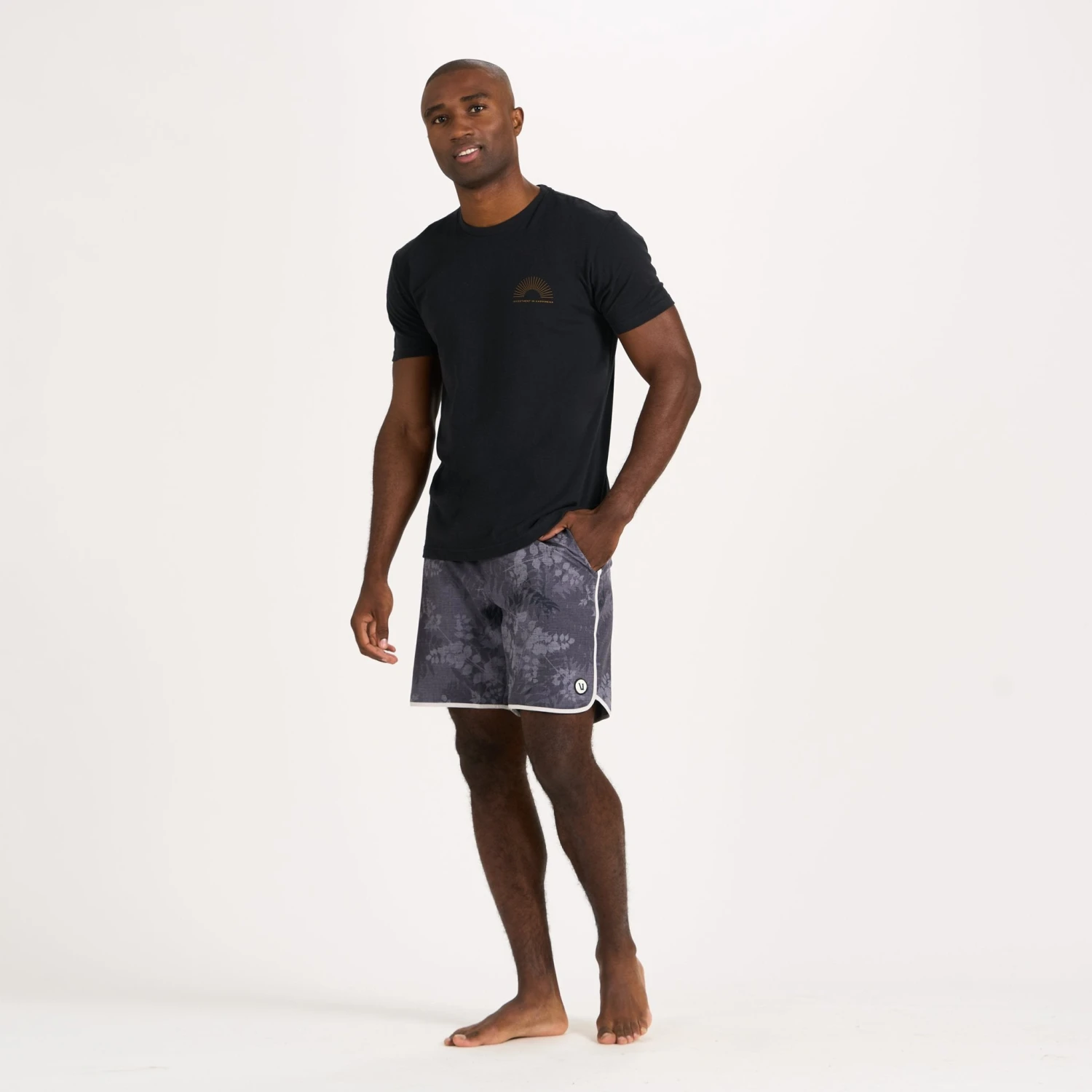 Cruise Boardshort | Charcoal Vintage Leaf 6 Cruise Boardshort | Charcoal Vintage Leaf - Image 4