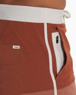 Cruise Boardshort | Dark Penny Linen Texture Block -Funktion One Style V314DPBbacknew
