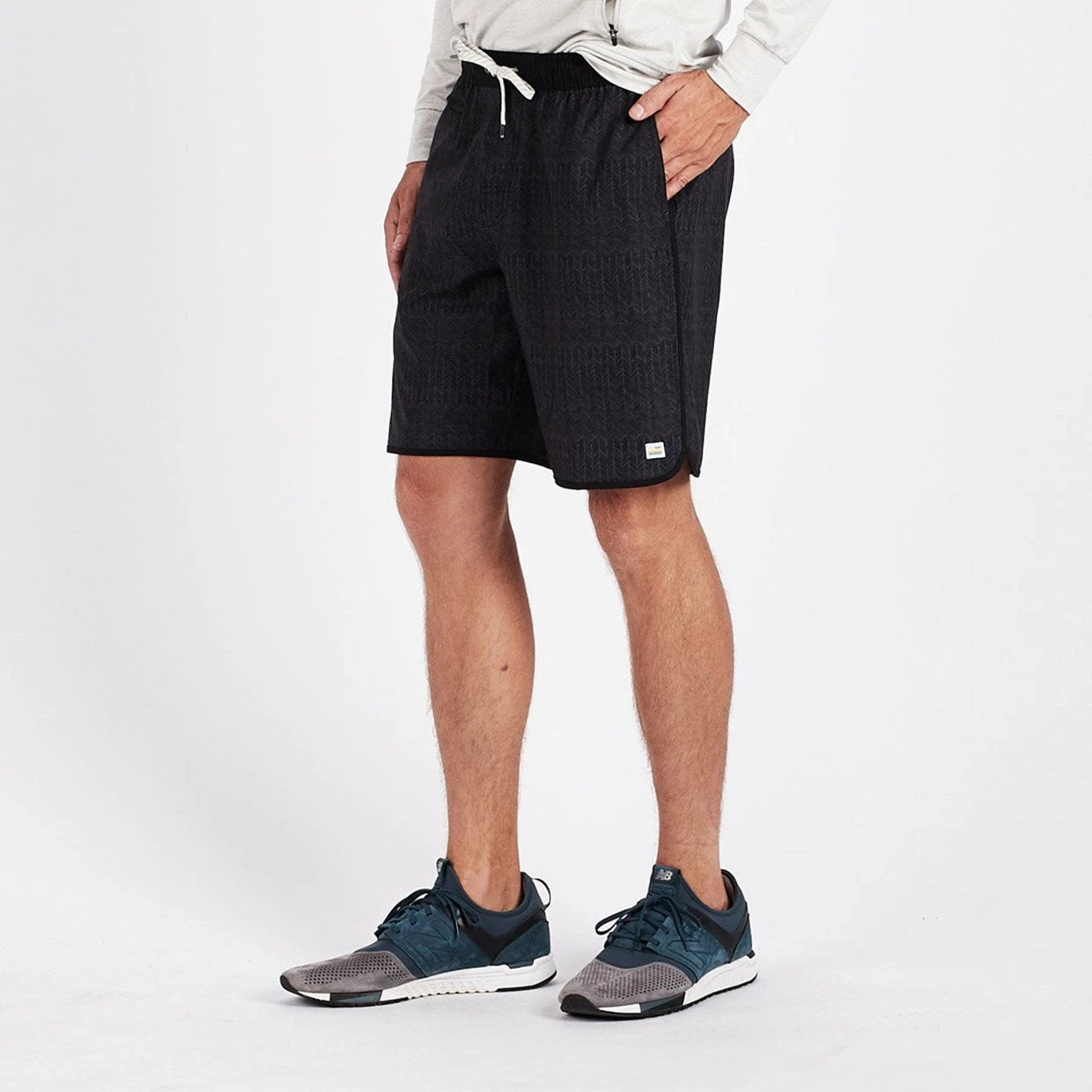 Banks Short | Black Herringbone Texture 5 Banks Short | Black Herringbone Texture - Image 3