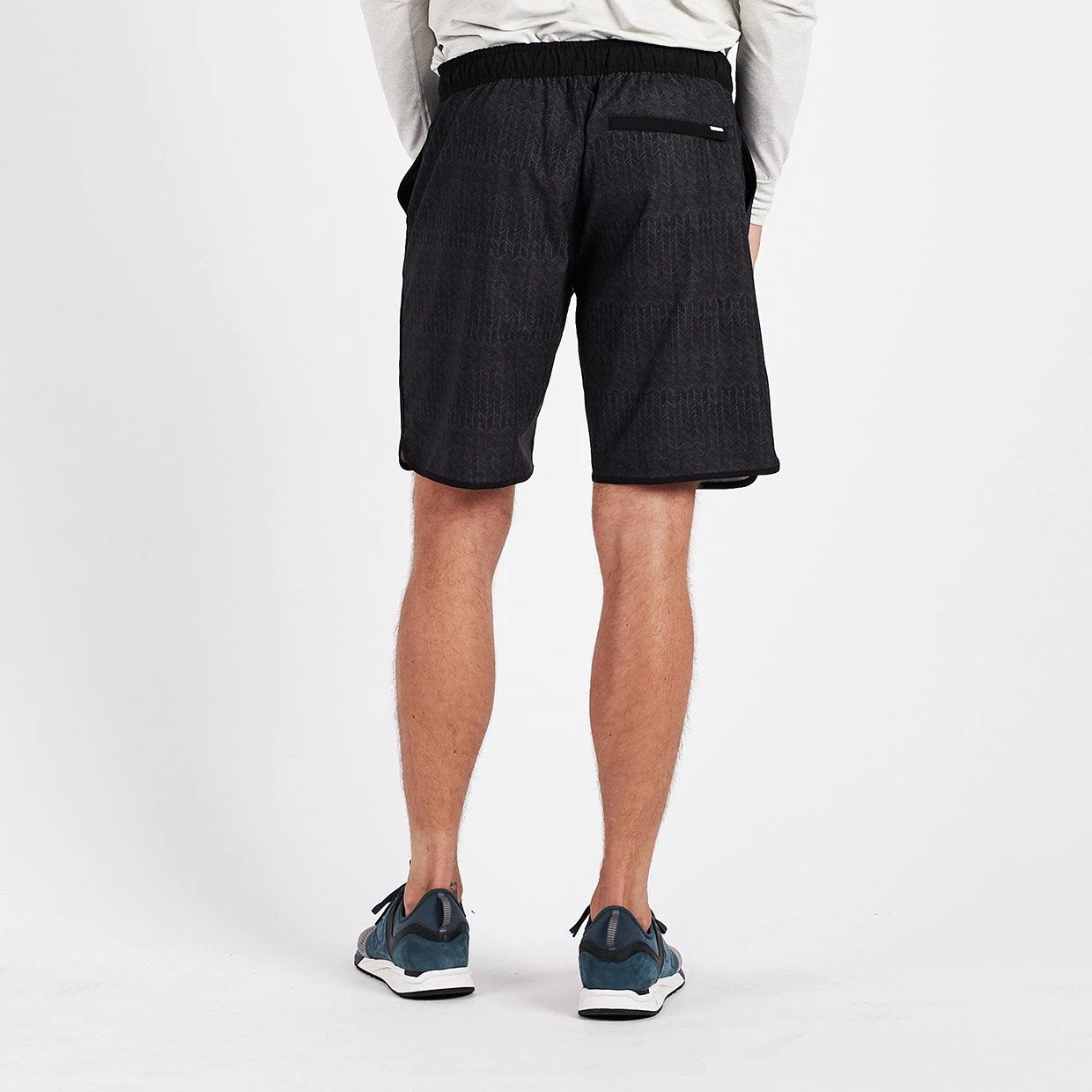 Banks Short | Black Herringbone Texture 6 Banks Short | Black Herringbone Texture - Image 4