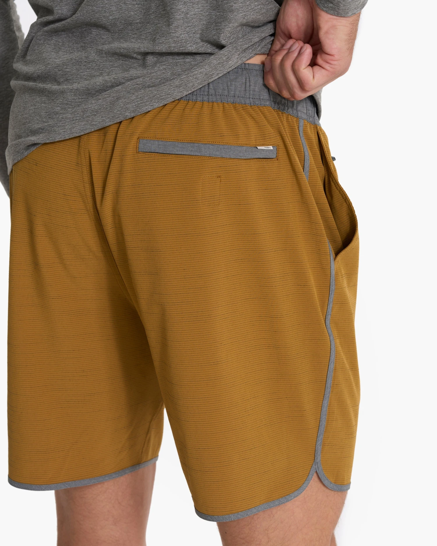Banks Short | Dark Golden Slub Stripe 10 Banks Short | Dark Golden Slub Stripe - Image 8