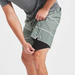 Trail Short | Evergreen Heather Stripe -Funktion One Style V341EHS 5 update