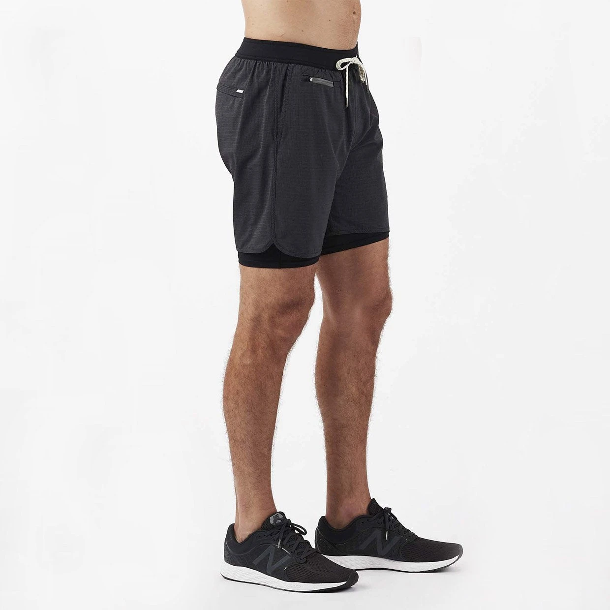 Stockton Short | Black Linen Texture 5 Stockton Short | Black Linen Texture - Image 3