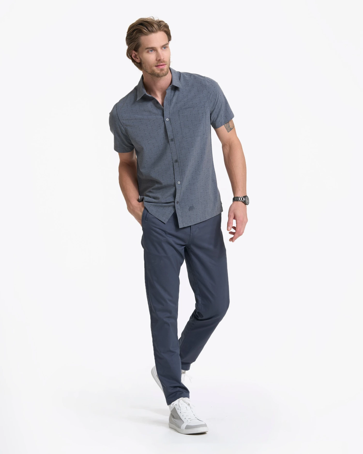Collins Chino Pant | Azure 7 Collins Chino Pant | Azure - Image 5
