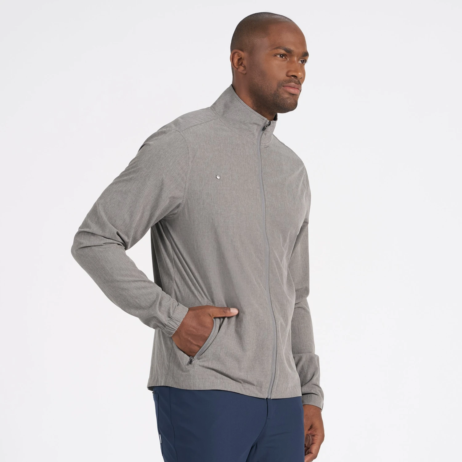 Venture Track Jacket | Grey Linen Texture 5 Venture Track Jacket | Grey Linen Texture - Image 3