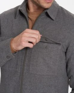 Ridgeline Wool Jacket | Charcoal Heather -Funktion One Style V545HCC FA22 M ECOMM 0117 DETAIL
