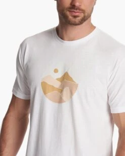Landscapes Tee | White -Funktion One Style V9009WHT FA23 M ECOMM printables DETAIL 5