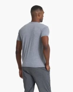 V1 Vuori Wordmark Logo Tee | Heather Grey Salt -Funktion One Style V901HSL 01066