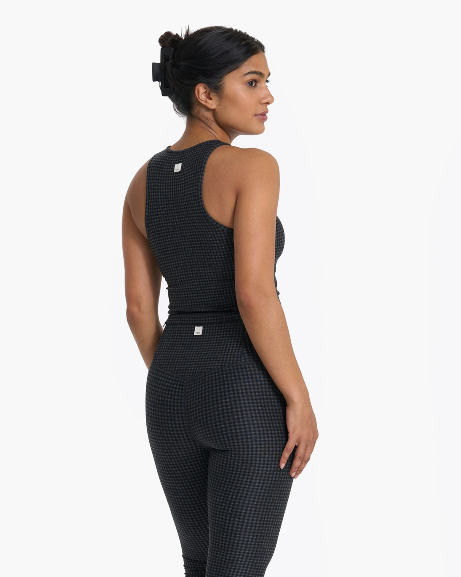 Elevation Plyo Tank | Charcoal Heather Gingham 5 Elevation Plyo Tank | Charcoal Heather Gingham - Image 3