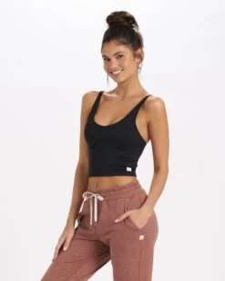 Halo Performance Crop | Black