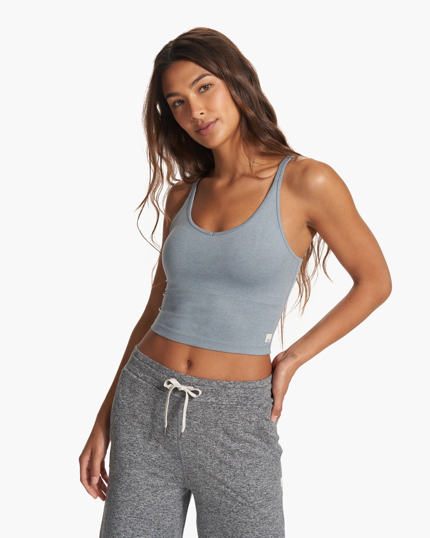 Halo Performance Crop | Flint Heather 3 Halo Performance Crop | Flint Heather