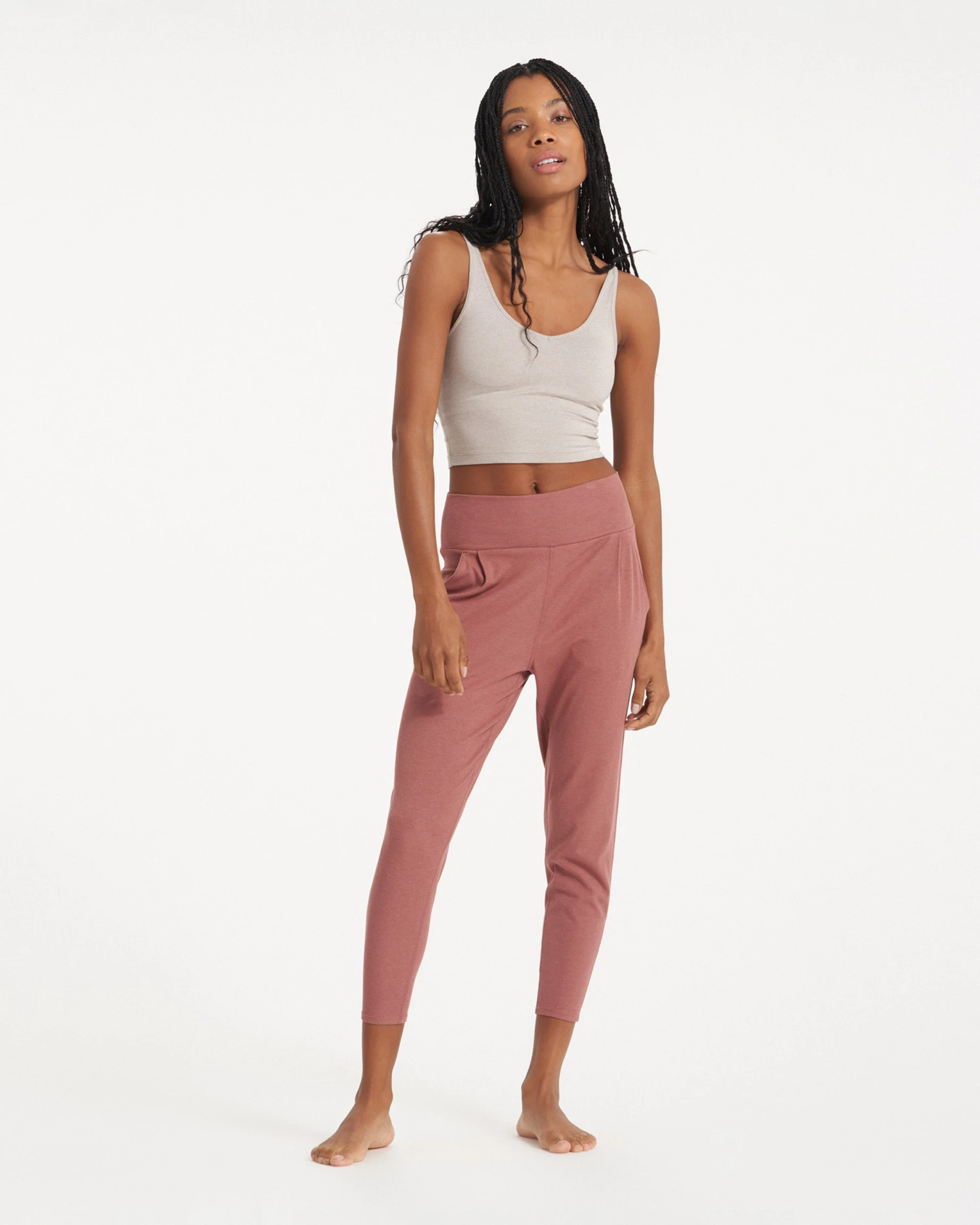 Halo Performance Crop | Oyster Heather 7 Halo Performance Crop | Oyster Heather - Image 5