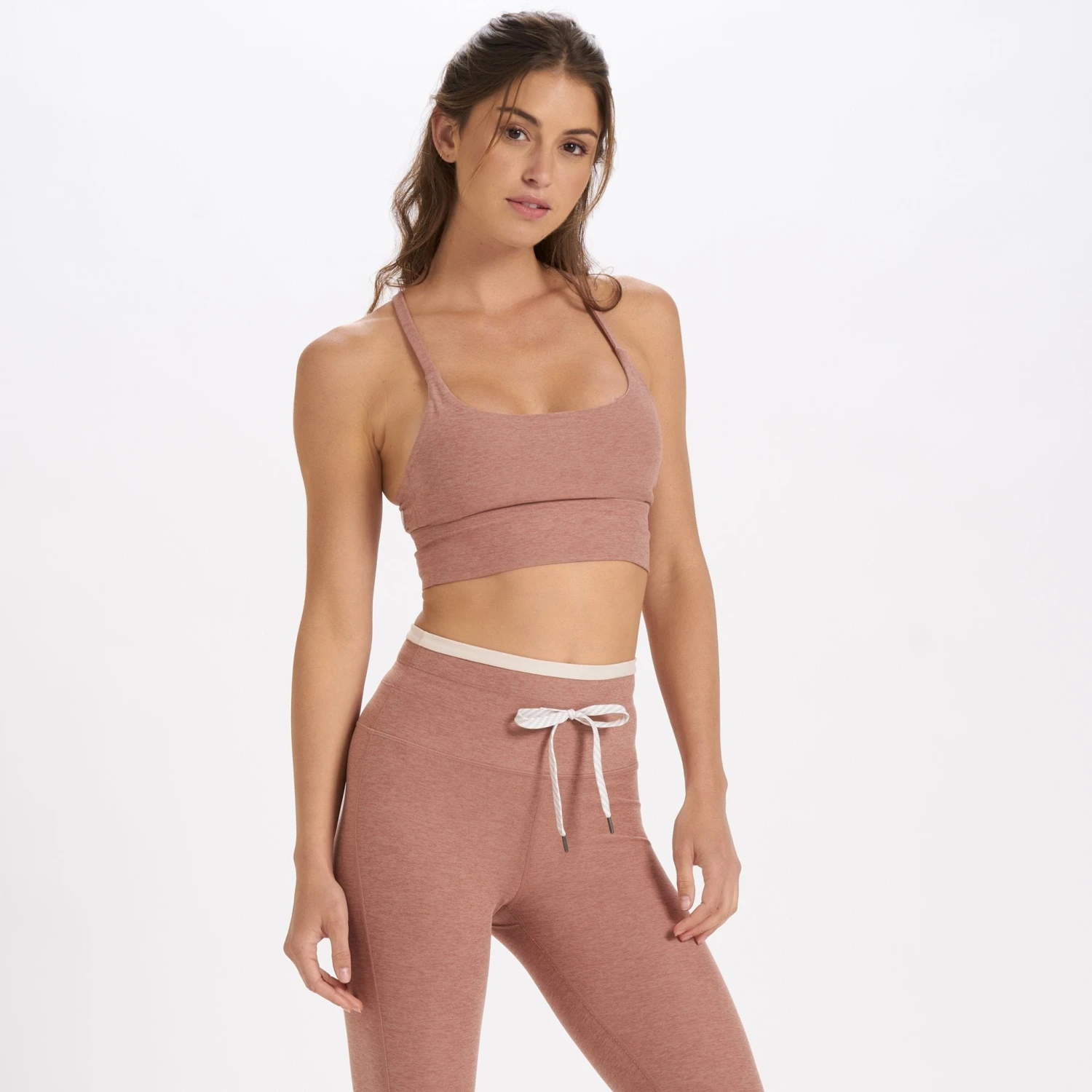 Long Line Elevation Bra | Light Terracotta Heather 3 Long Line Elevation Bra | Light Terracotta Heather