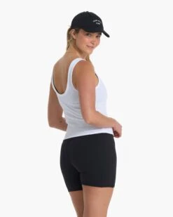 Sunrise Crop Tank | White -Funktion One Style VW1013WHT FA22 W ECOMM CURVE 02808 1x1 cb7e6f18 45ae 45b6 8c49 5e0af763f551