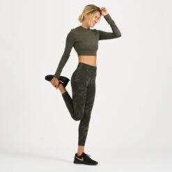 Long-Sleeve Lux Crop Tee | Oregano Heather -Funktion One Style VW1021HOR 5 8dc73b7a c54c 486f b903 aba67087ee38