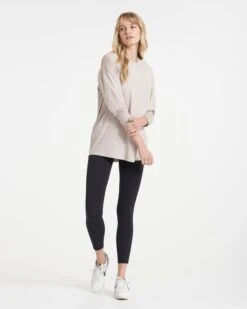 Long-Sleeve Feather Tee | Oyster -Funktion One Style VW1028OST 0178