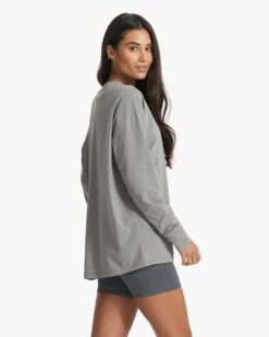 Long Sleeve Feather Tee | Stormy 9 Long Sleeve Feather Tee | Stormy -Funktion One Style VW1028STY SP23 W ECOMM TOPS DETAIL 0698 1x1 32c852ce 3fd8 4ea2 aa5c 4e6591de5e01