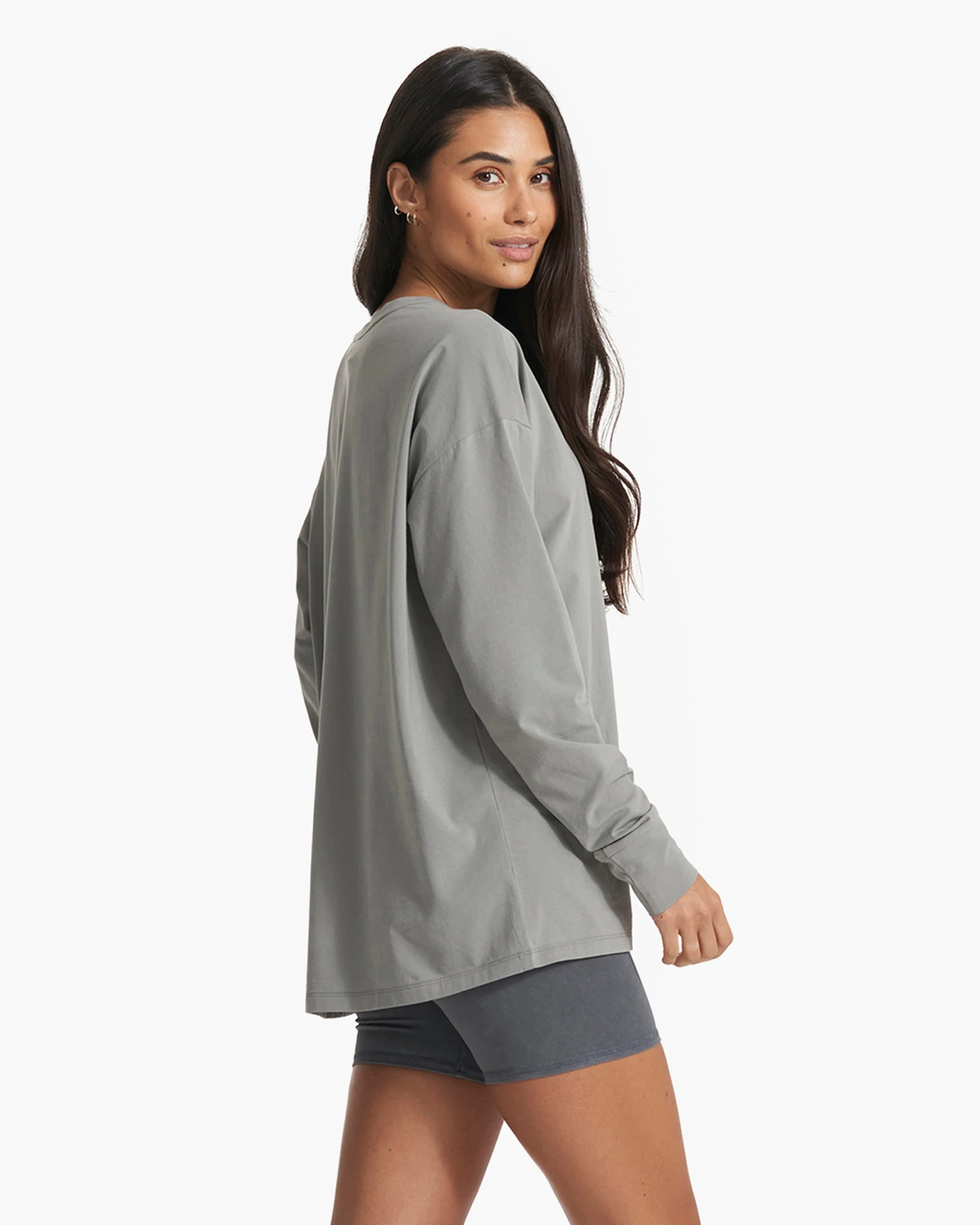 Long Sleeve Feather Tee | Stormy 5 Long Sleeve Feather Tee | Stormy - Image 3