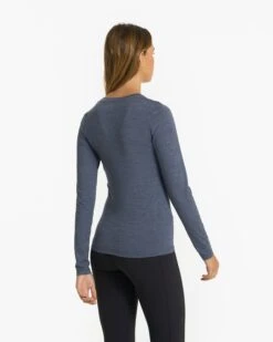 Long-Sleeve Lux Crew | Azure Heather -Funktion One Style VW1038HAZ 1094