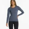 Long-Sleeve Lux Crew | Azure Heather -Funktion One Style VW1038HAZ 1123