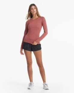 Long-Sleeve Lux Crew | Rosewood Heather