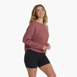 Slouchy Waffle Crew | Rosewood -Funktion One Style VW1047RSD 01260