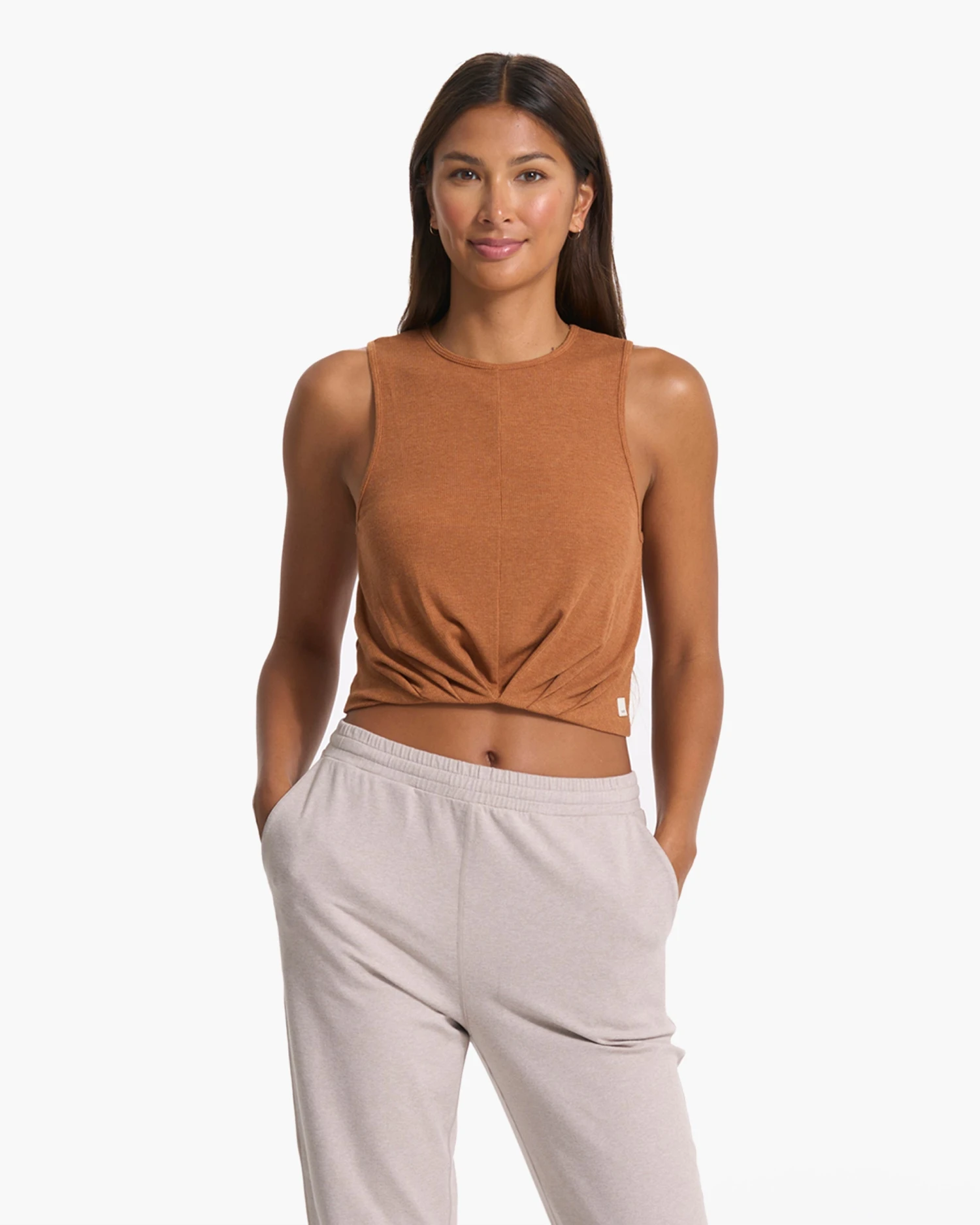 Cove High Neck Tank | Dark Palo Santo Heather 3 Cove High Neck Tank | Dark Palo Santo Heather