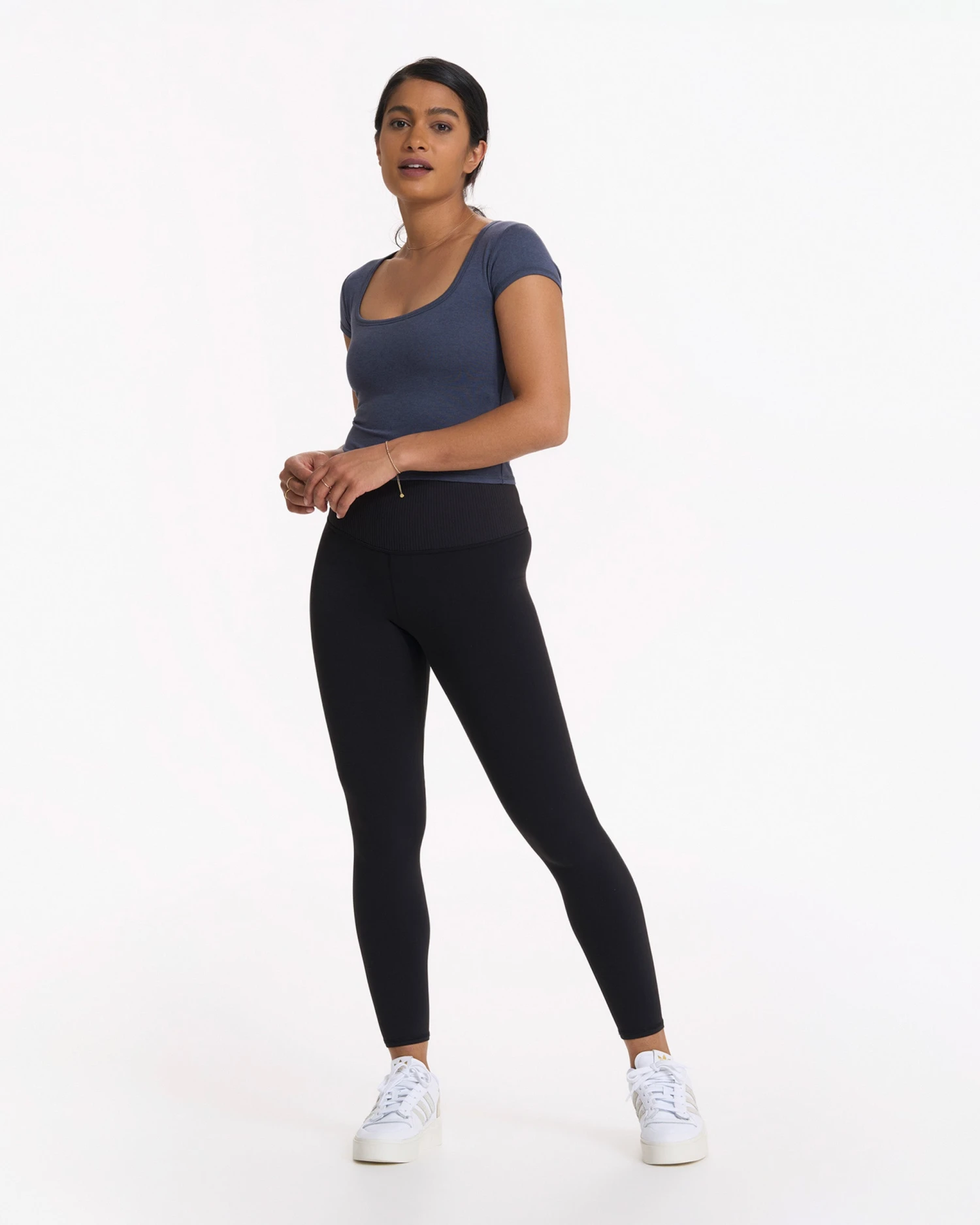 Short Sleeve Halo Crop | Azure Heather 6 Short Sleeve Halo Crop | Azure Heather - Image 4