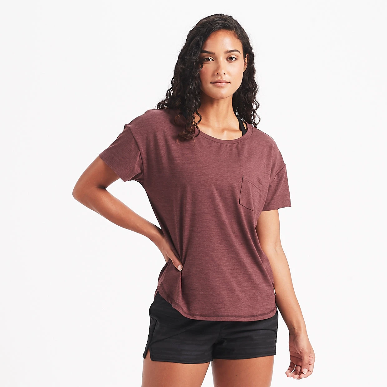 Lux Performance Tee | Fig Heather 3 Lux Performance Tee | Fig Heather