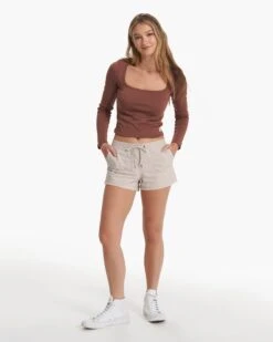 Long Sleeve Sunrise Square Neck | Hazelnut -Funktion One Style VW1076HZN SP23 W ECOMM TOPS 1363 1x1 e895778c df3c 4e5f a8b1 257124cce1a3