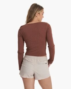 Long Sleeve Sunrise Square Neck | Hazelnut -Funktion One Style VW1076HZN SP23 W ECOMM TOPS DETAIL 1376 1x1 fd957ed0 3bb0 4a1e ae3d a77f19f342df