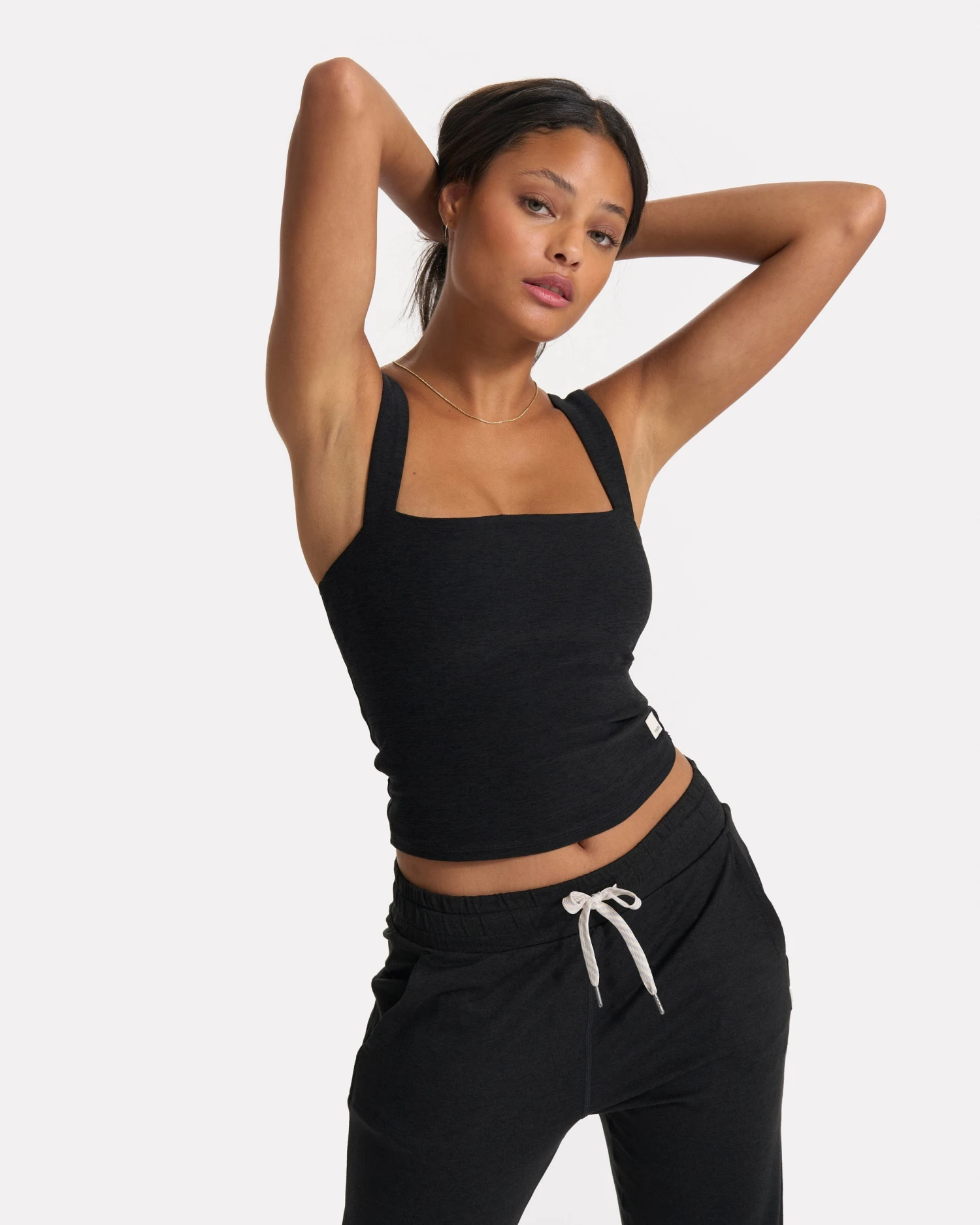 Elevation Square Neck Tank | Black Heather 4 Elevation Square Neck Tank | Black Heather - Image 2