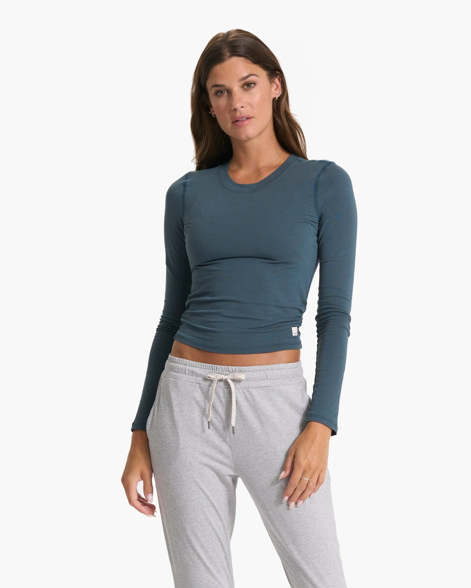 Long Sleeve Coast Crop | Stone 3 Long Sleeve Coast Crop | Stone