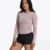 Long-Sleeve Coast Crop Crew | Umber 2 Long-Sleeve Coast Crop Crew | Umber -Funktion One Style VW1084UMB 2100